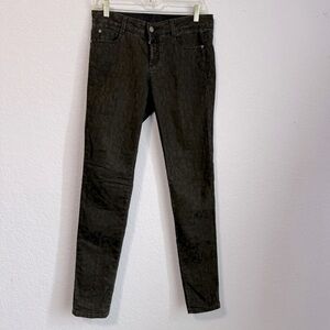 Stella McCartney Black Camo Print Stretch Mid Rise Skinny Jeans